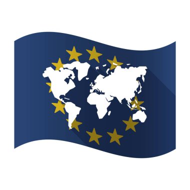 Bir Dünya Haritası ile izole AB kusur