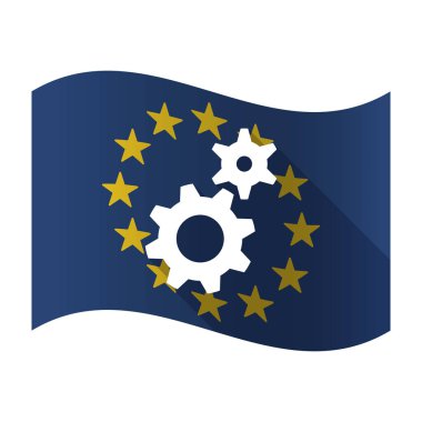 İki vites ile izole AB bayrağı