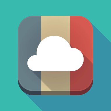 Uzun gölge bir bulut ile Fransa bayrağı