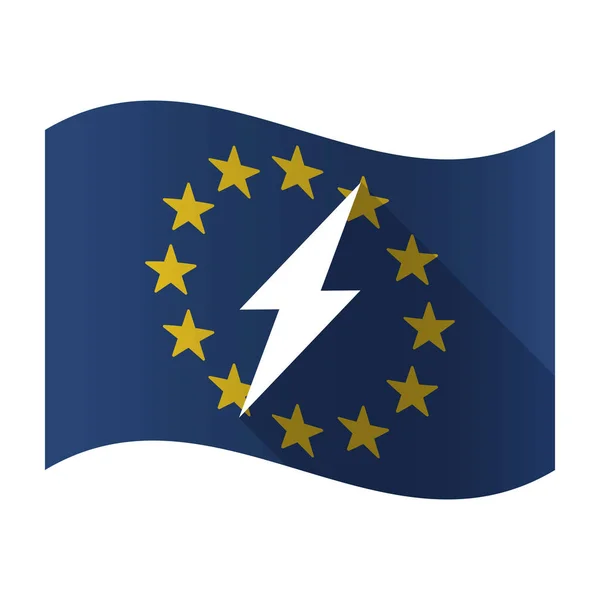 Falha isolada da UE com um relâmpago — Vetor de Stock