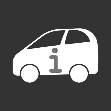 Bilgi işareti ile izole elektrikli otomobil