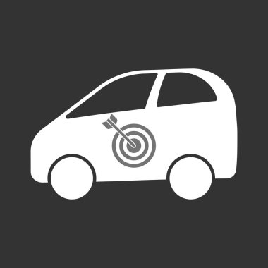 Dart tahtası ile izole elektrikli otomobil