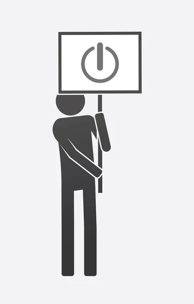 Isolated demonstrator with an off button — Stock Vector
