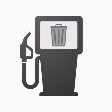 Bir çöp tenekesi ile izole yakıt pompası