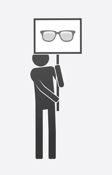 带眼镜的独立示威者 — 图库矢量图片
