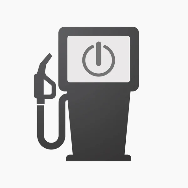 Izolované palivové čerpadlo vypnuto tlačítkem — Stockový vektor