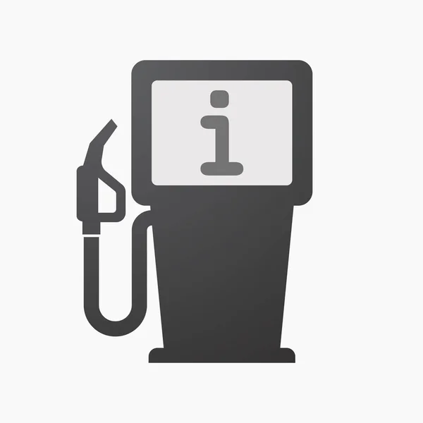 Izolované palivové čerpadlo znakem info — Stockový vektor