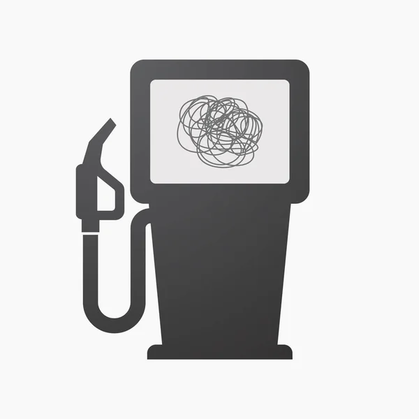 Pompe à carburant isolée avec doodle — Image vectorielle