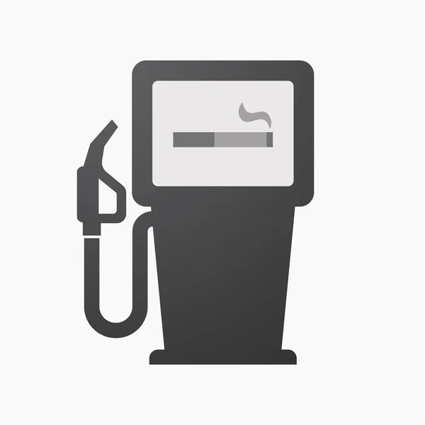 Pompe à carburant isolée avec une cigarette — Image vectorielle