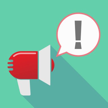 Uzun gölge megafon hayranlık işareti