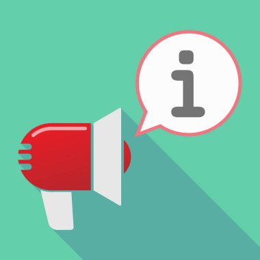 Uzun gölge megafon bilgi işareti