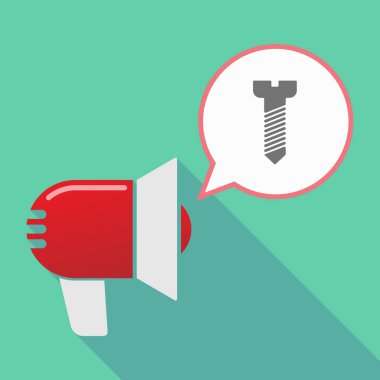 Uzun gölge megafon bir vida ile