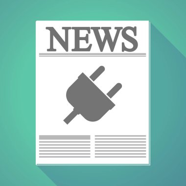 Uzun gölge gazete bir fiş ile