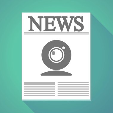 Uzun gölge gazete bir web kamerası ile