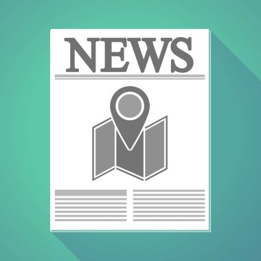 Uzun gölge gazete bir harita