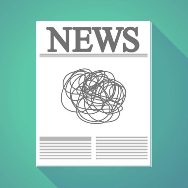 Uzun gölge gazete bir doodle ile