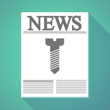 Uzun gölge gazete bir vida ile