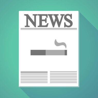 Uzun gölge gazete ile bir sigara