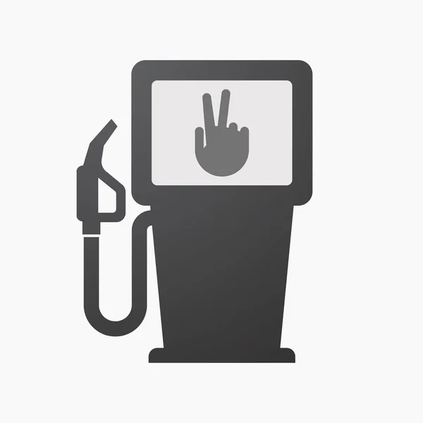 Izolované palivové čerpadlo s Vítězné gesto — Stockový vektor
