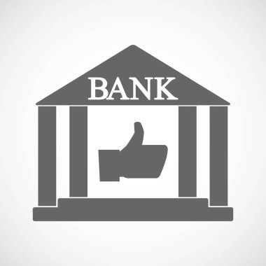 El bir başparmak ile izole banka simgesi