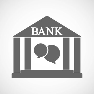 Komik balonları ile izole banka simgesi