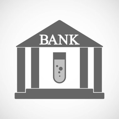 Kimyasal bir tüp ile izole banka simgesi