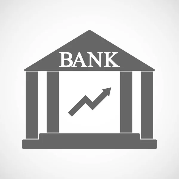 Ikona na białym tle banku z wykresu — Wektor stockowy
