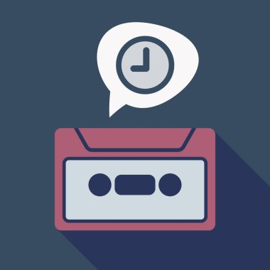 Uzun gölge kaset bir saatli