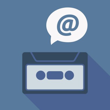 Uzun gölge kaset ile bir işareti