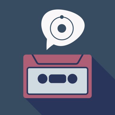 Uzun gölge kaset ile bir atom