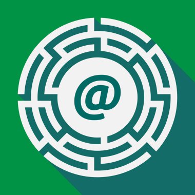 Uzun gölge labirent ile bir işareti