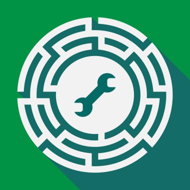 Uzun bir anahtar ile gölge labirent