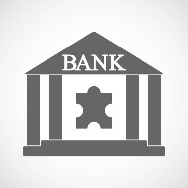 Bir bulmaca parçası ile izole banka simgesi