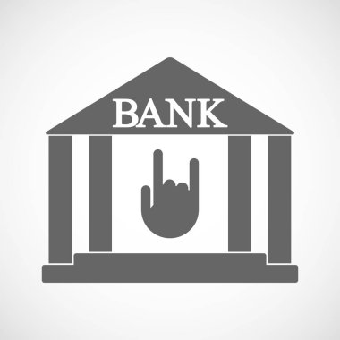 Sallanan el ile izole banka simgesi