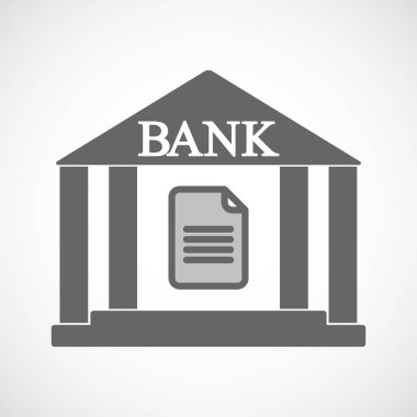Bir belge ile izole banka simgesi