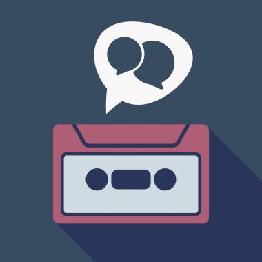 Uzun gölge kaset komik balonları