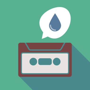 Uzun gölge kaset bir kan damlası ile