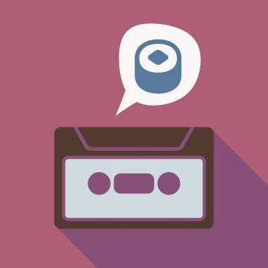 Uzun gölge kaset suşi bir parça ile