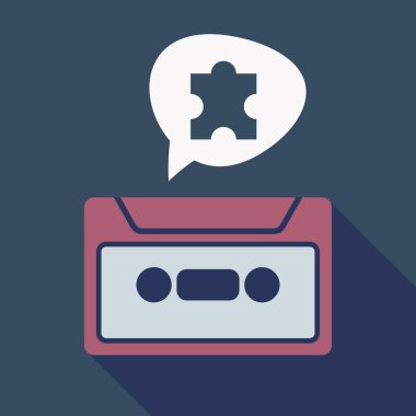 Bir bulmaca parçası ile uzun gölge kaset