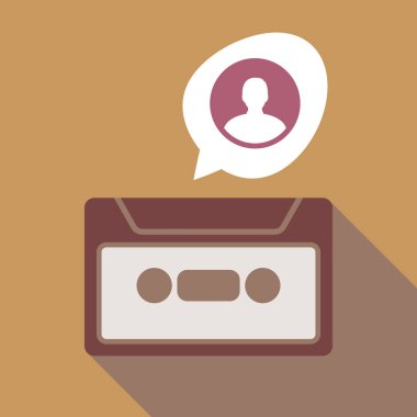 Uzun gölge kaset bir erkek avatar ile