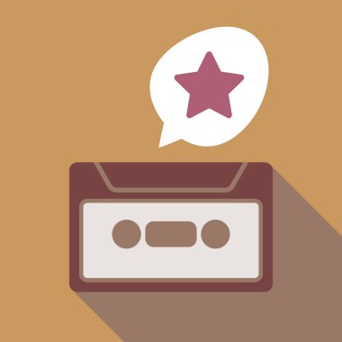 Uzun gölge kaset bir yıldız