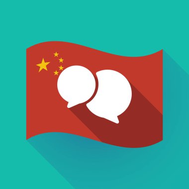 Uzun gölge Çin bayrağı komik balonları