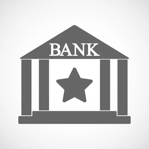 Isolerade bank ikonen med en stjärna — Stock vektor