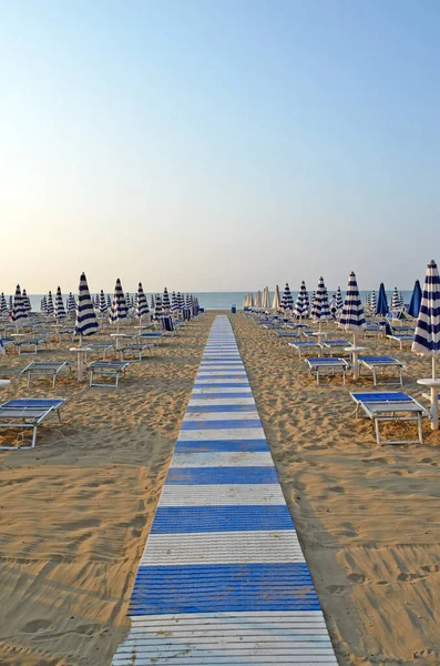 Playa Desierta Vacía Lido Jesolo Italia — Foto de Stock