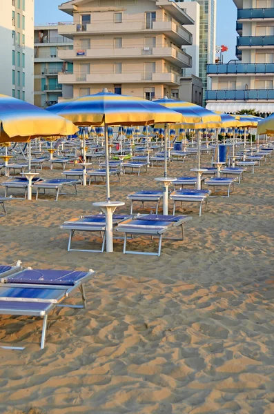 Playa Desierta Vacía Lido Jesolo Italia — Foto de Stock