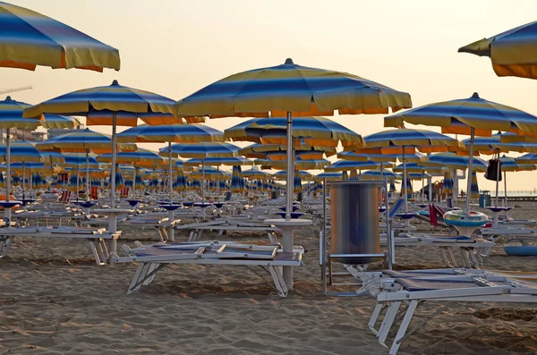 Playa Desierta Vacía Lido Jesolo Italia — Foto de Stock