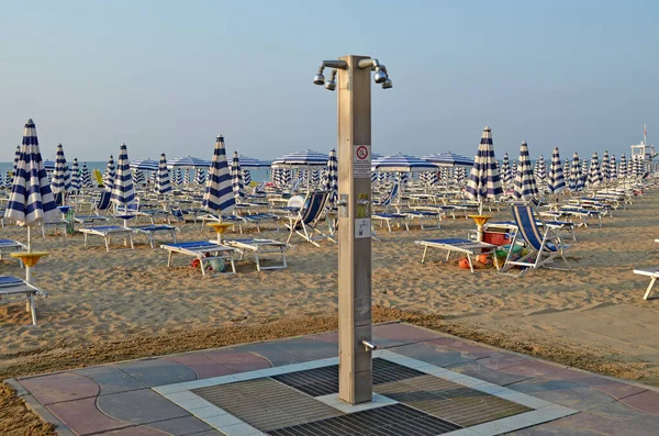 Спустошений Спустошений Пляж Lido Jesolo Italy — стокове фото