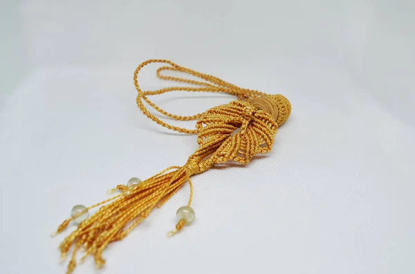 Macrame Jewelry Handmade Neck Pendants What Home — Stock Photo, Image