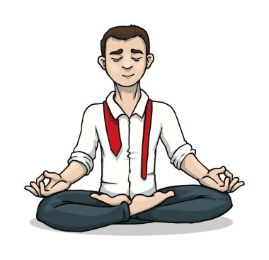 genç erkek, meditasyon