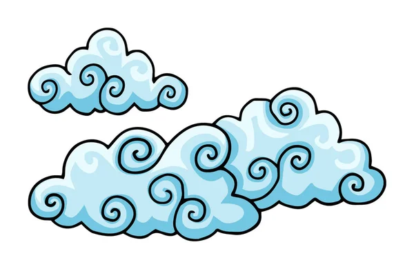 Set of abstract clouds — Stock Vector